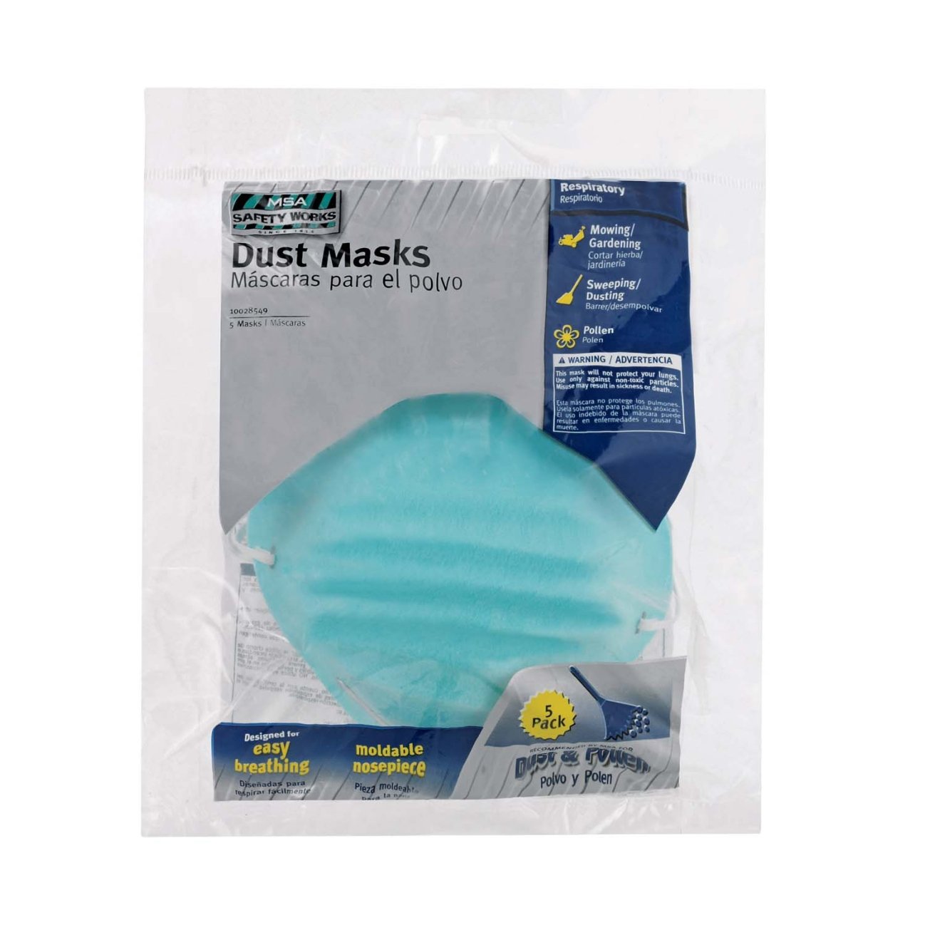 Safety Works 10028549 Dust and Pollen Dust Masks, 5-Pack - Amazon.com